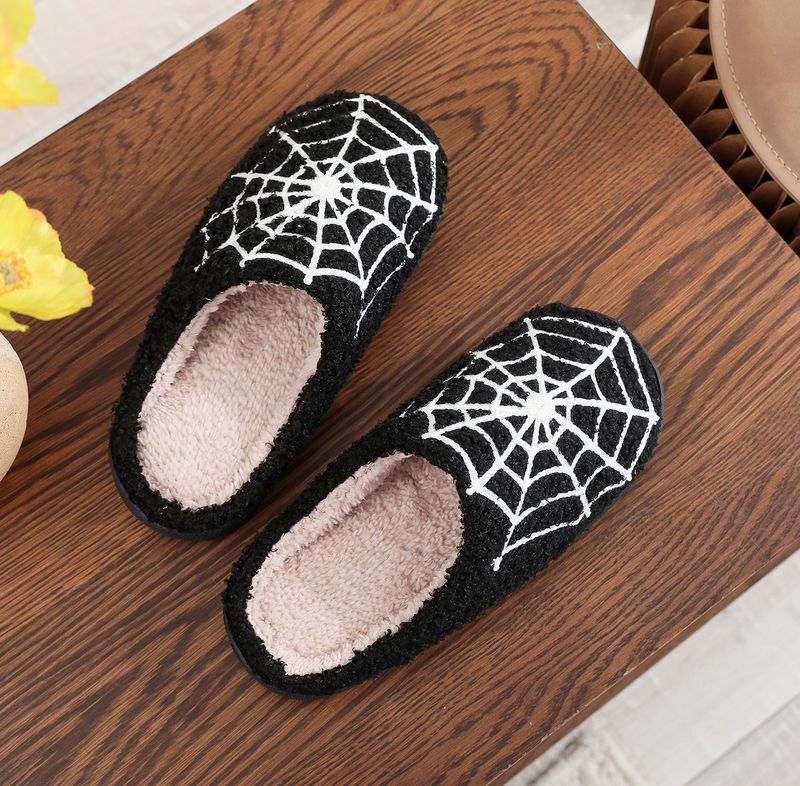 Winterpantoffeln, Lächelnde Baumwolle, Neue Schreiende Schuhe, Halloween Skelett Größe, Home Baumwolle_voghion.com