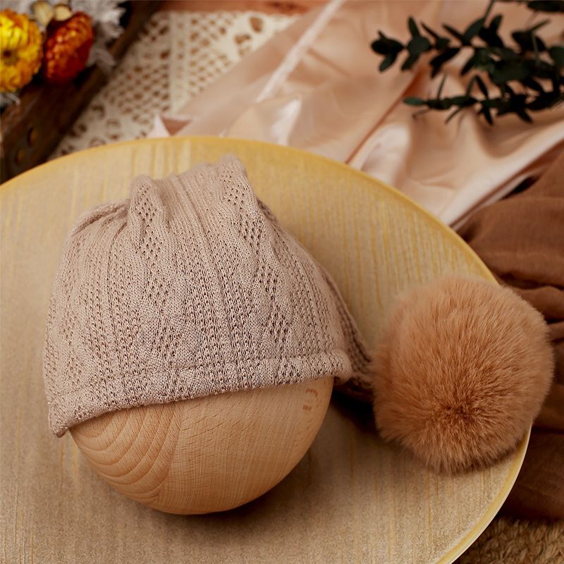 Ylsteed 2 pezzi set neonato servizio fotografico vestiti maglia neonato tuta con pompon cappello neonato fotografia props_voghion.com