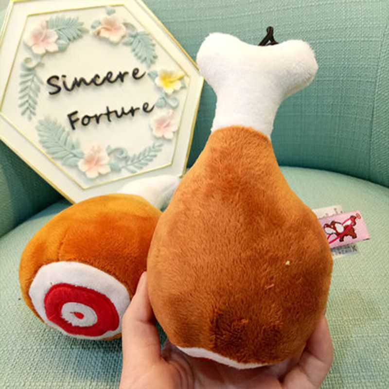 Soft Dog Chicken Feet Plush Chew For Toy Squeaky Sound Toys Puppy Small Medium Dogs Pet Supplies By PawParty Store_voghion.com