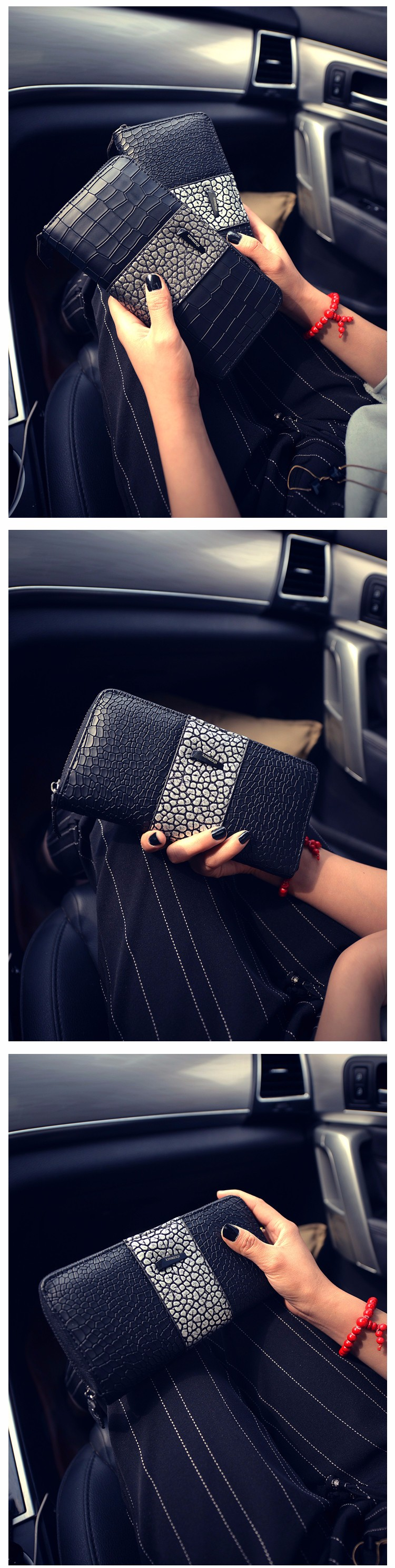 Κα θηλυκό μακρύ τμήμα του νέου φερμουάρ μόδας γυναικείο πορτοφόλι τσάντα χειρός τσάντα τηλέφωνο γυναικεία_voghion.com