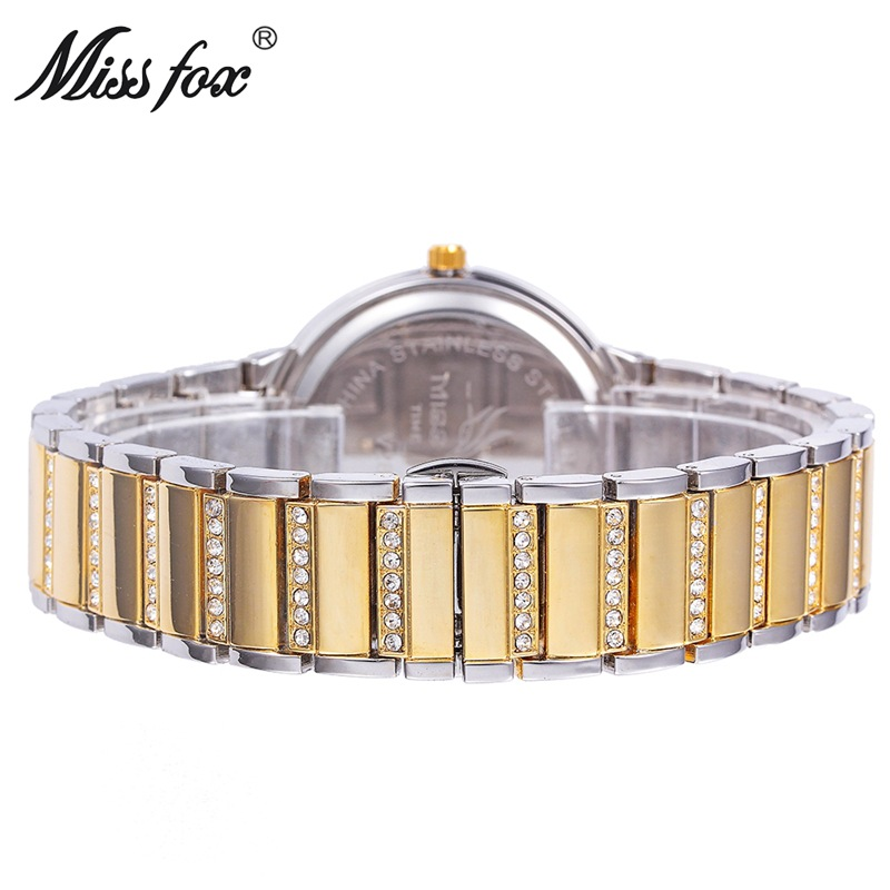 Creative European Business Quartz Watch Imported Movement Alloy Diamond Double Press Steel Buckle Fashion Quartz Watch_voghion.com