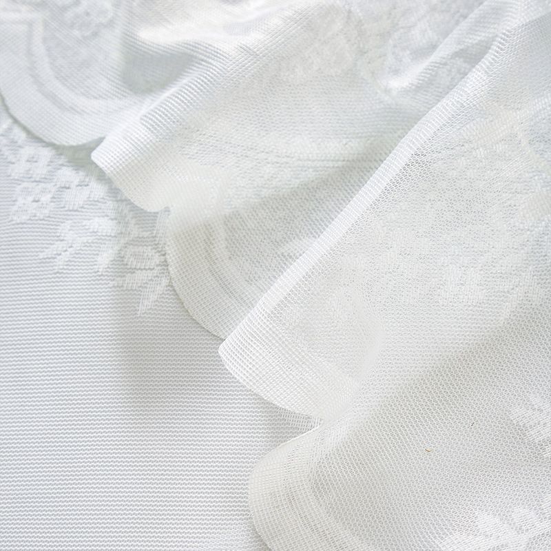 Round Mirror Flower Lace Door Curtain Bedroom Decoration Impermeable Window Screen Punch Free Partition Curtain_voghion.com