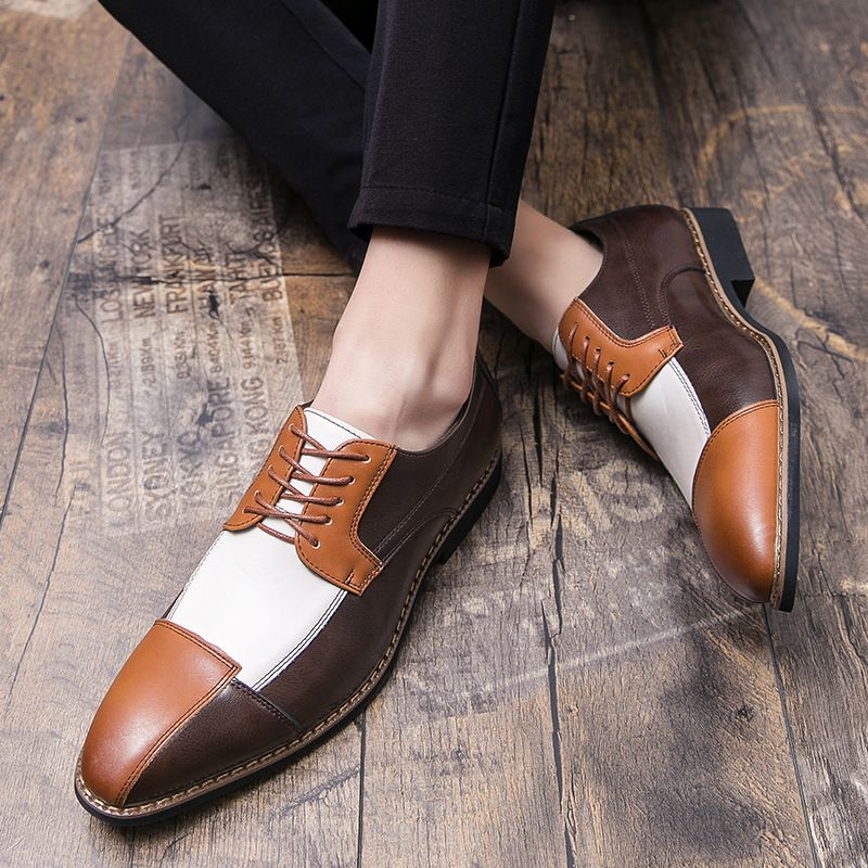 2023 grande taille 48 printemps et automne mode personnalité couleur assortie style britannique affaires formel bas tendance masculine_voghion.com