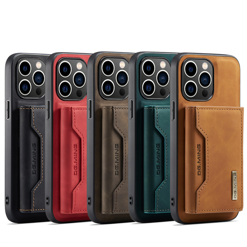 2 vienā futrālis iPhone 15 14 13 12 11 Pro Max Plus XS Max XR 8 7 Plus SE 2022 maka magnētiskā ādas karšu turētāja kabata_voghion.com