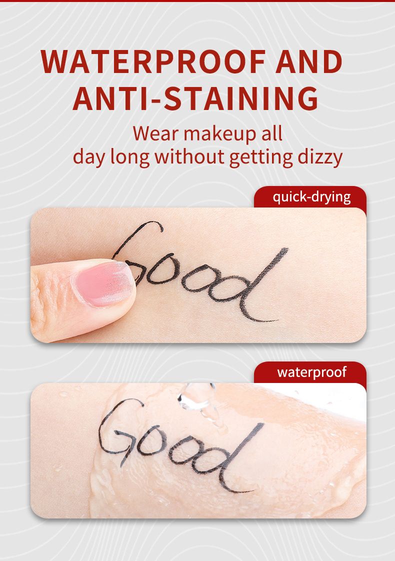 Combinaison de fard à paupières et d'eye-liner exclusif O'CHEAL Red Feather Eyeliner imperméable et résistant à la transpiration Eyeliner ultra fin sans bavures_voghion.com