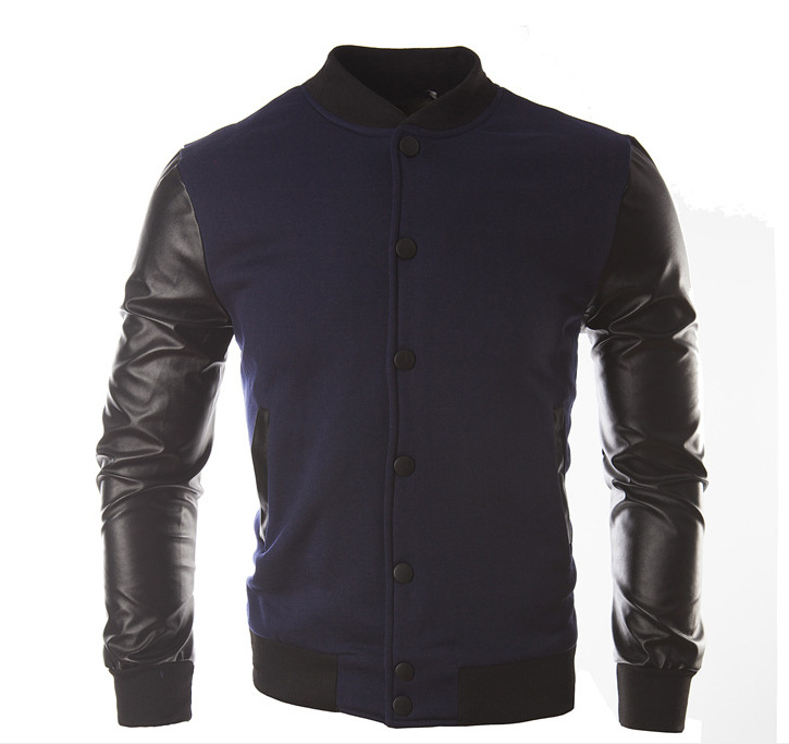 Nova jaqueta patchwork, camisa de beisebol com bolso grande, jaqueta masculina outono/inverno_voghion.com