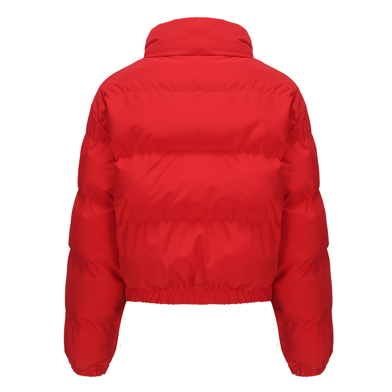 Women's fashion long sleeve high neck warm coat loose casual cotton-padded jacket_voghion.com