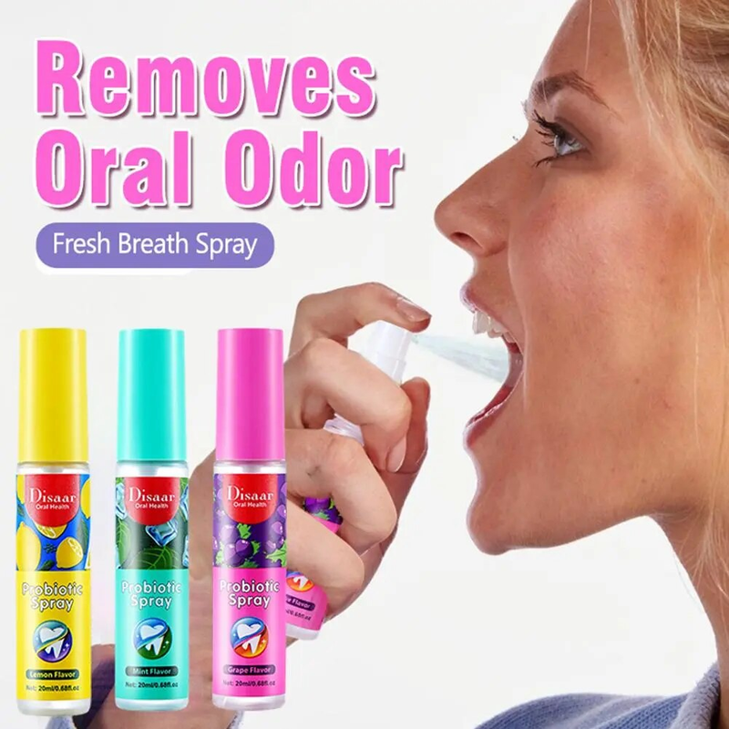 20Ml Freshener Lemon Drift Mint Taste Artefact Female Portable Breath Cushion Mouth Cleansing Spray_voghion.com