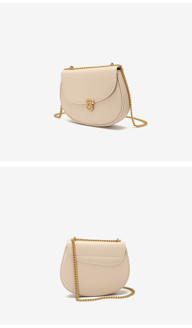 Nuova borsa da donna in vera pelle Borsa da donna versatile storta Design di nicchia Borsa a tracolla monospalla da donna Borsa da sella da donna a catena_voghion.com