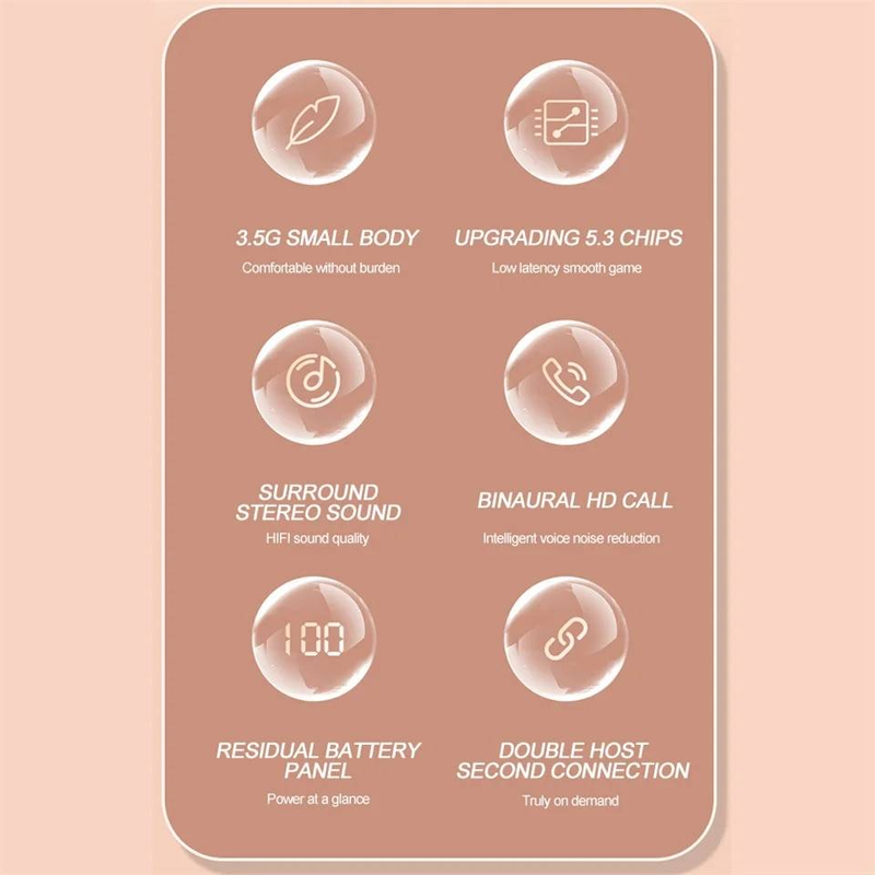 Nearly Invisible Wireless Earbuds,Bluetooth 5.3 Headphones For Office Business, HiFi Stereo Sound, Comfortable Hidden Wear, Perfect For IPhone Android_voghion.com