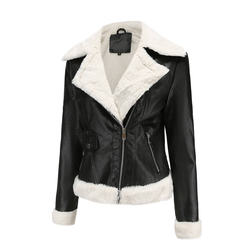 Neue langärmelige warme Reversjacke aus Wildleder für Damen im europäischen und n Pendler-Freizeitstil_voghion.com