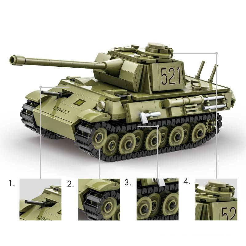 WW2 Militär Klassisk Modell Panzerkampfwagen V Panther Tank Collection Prydnad Byggstenar Tegelstenar Julleksaker _voghion.com
