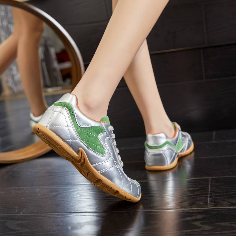 Mingliu Nuove scarpe da ginnastica in pelle De 2025 primavera retrò scarpe sportive basse scarpe casual abbinate da donna abbinate al colore scarpe Forrest Gump_voghion.com