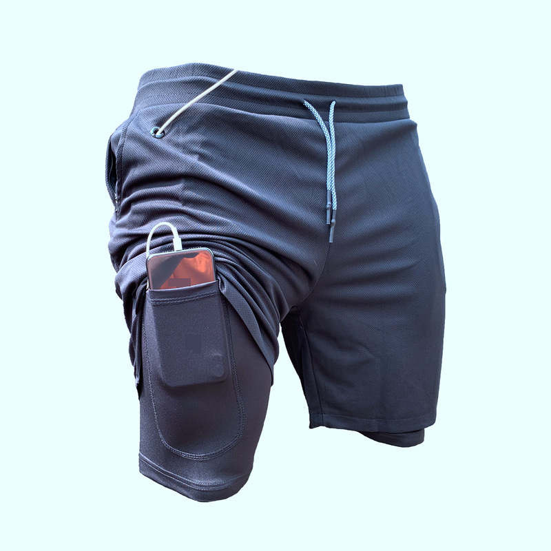 Men's 2-In-1 Running Shorts - 5-Inch Quick-Dry Mesh Liner Gym Workout & Jogging Shorts_voghion.com