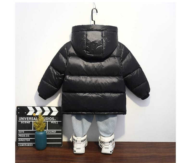 Kids' Thermal Winter Jacket With Feather-Like Insulation - Lightweight, Warm & Stylish Unisex Outerwear For Boys & Girls (Black/New Black/Cream)_voghion.com