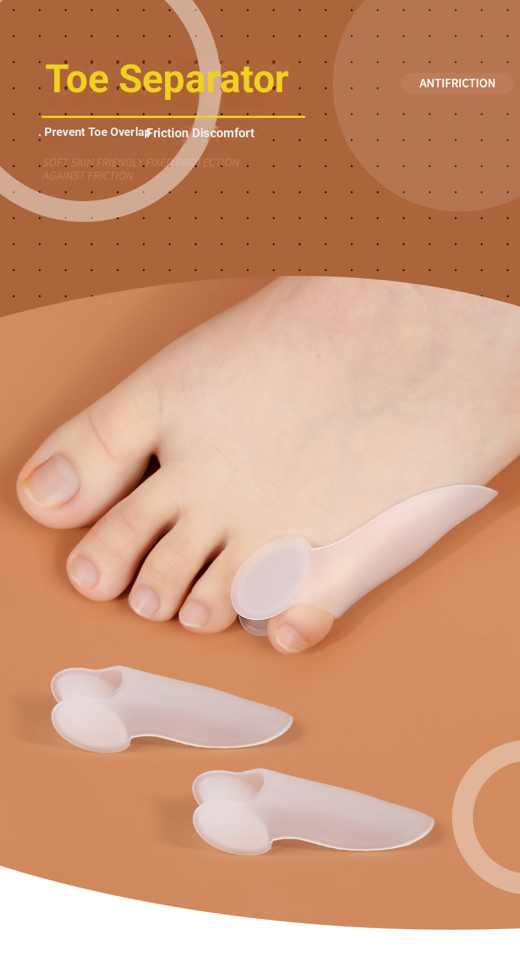 Real Silicone Toe Corrector – Pain Relief Bunion Sleeve For Little Toe Alignment (Powder-Free, Non-Slip, Washable, Left/Right Foot)_voghion.com