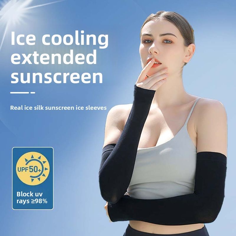 Protection solaire d'été en soie glacée pour cyclisme en plein air, couleur unie, anti-moustiques, protection unisexe pour le sport et la conduite_voghion.com