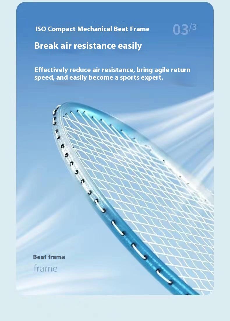 【Black Gold Sports】Badminton Single Lanwei Ultra-light Durable Type Unisex Adult Student Badminton Racket Set_voghion.com