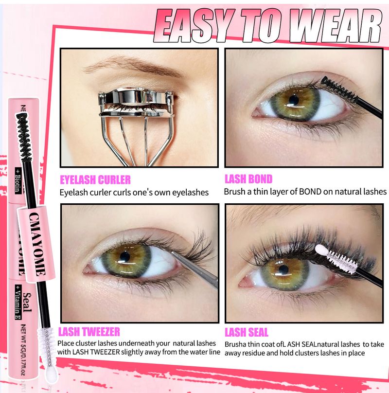 False Eyelashes New DIY Eyelash Book Segmented False Eyelashes D Curvature Single Cluster Hair Collection 30D/40D/80D/100D Eyelashes_voghion.com
