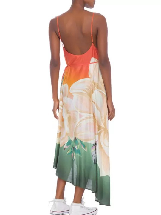 Femme une pièce bikini costume maillot de bain féminin sangle robe rétro imprimé bikini trois pièces femme_voghion.com