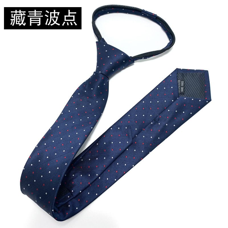 Cravate tendance pour hommes et femmes, étudiante, simple, pratique et décontractée, style minimaliste, coupe étroite, 6 cm, bleu marine_voghion.com