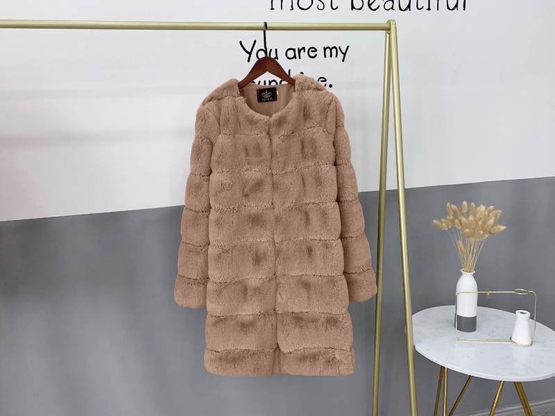 Women's clothing new style imitation fur coat cotton coat thickened long plush coat women's coat windbreaker ready in stock_voghion.com