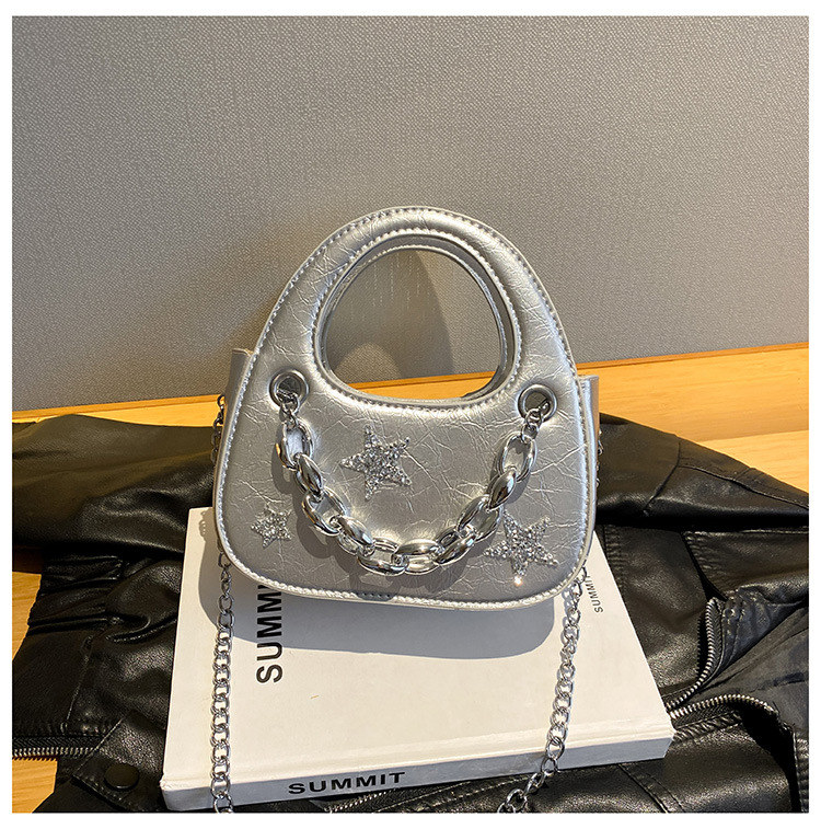 Trendy Hot Girl Light Luxury Small Bag 2023 New Star Chain Borsa a semicerchio Borsa a tracolla di fascia alta all-match di nicchia_voghion.com