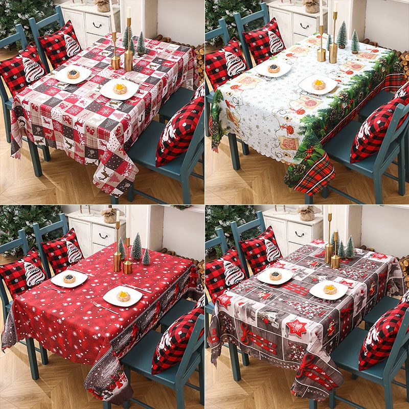 New Christmas Tablecloth Creative Printed Runner Supplies Party Table Cloth Decoration_voghion.com