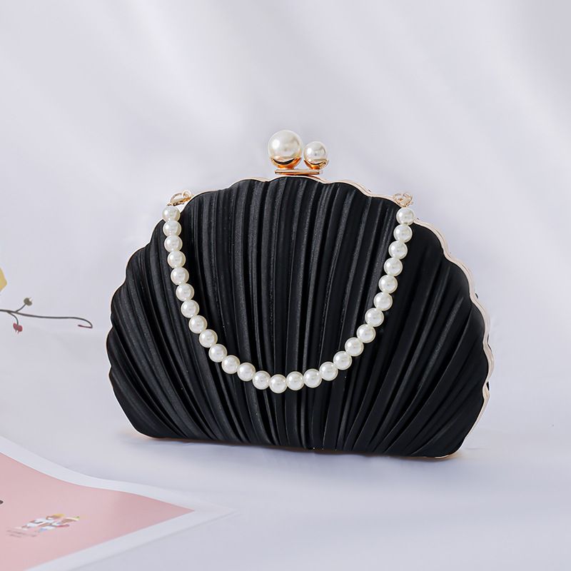 Nuova borsa a mano da donna con pieghe a conchiglia, per feste, serate formali, cheongsam_voghion.com
