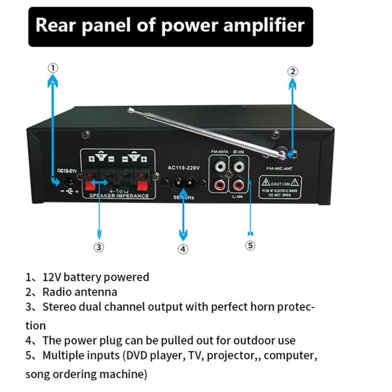G-919H 1000W Home Power Amplifiers Audio Bluetooth Amplificador Subwoofer Speakers Theater Audio Sound System 220V/110V FM USB_voghion.com