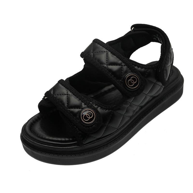 Xiaoxiangfeng sandálias 2024 novo verão estilo de fadas plataforma sola grossa aumento velcro sapatos femininos romanos_voghion.com