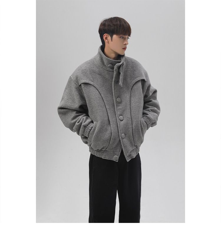 2023/winter American retro wool quilted casual jacket_voghion.com