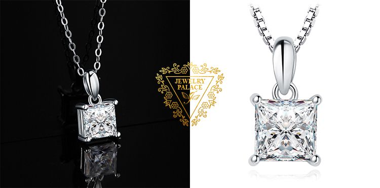 Vendite calde JewelryPalace Cross Sideway Sterling Sier Cubic Zirconia Collana con ciondolo per donna Placcato oro rosa giallo Nessuna catena_voghion.com