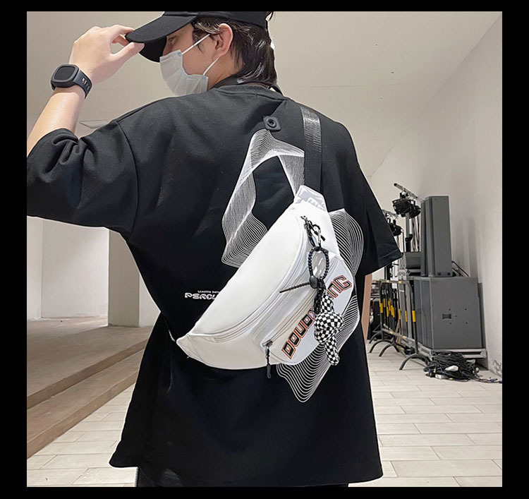 Nuovo marsupio da uomo versione coreana borsa a tracolla casual in nylon a tracolla borsa per il petto sportiva all'aria aperta di grande capacità_voghion.com