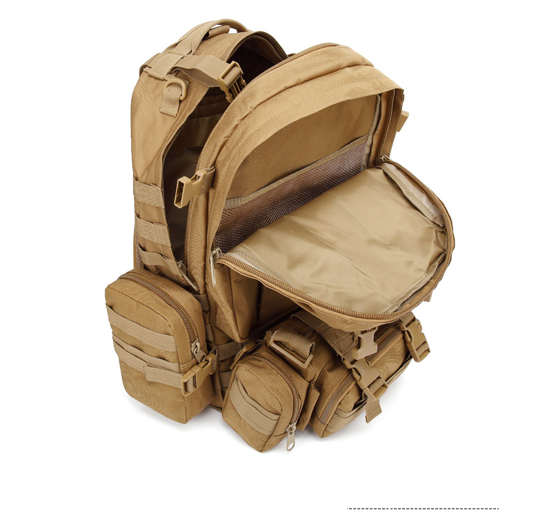 Mochila masculina camuflada para viagem, mochila tática de grande capacidade_voghion.com