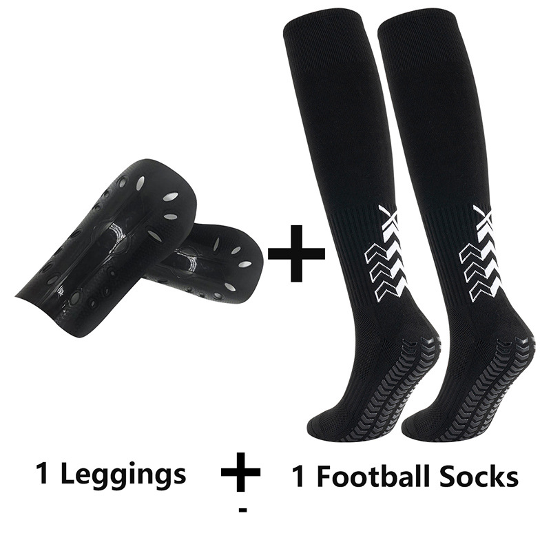 Unisex Adult Thickened Football Socks Leg Pads Combination Set Decorated With Rubber Non-slip Socks_voghion.com