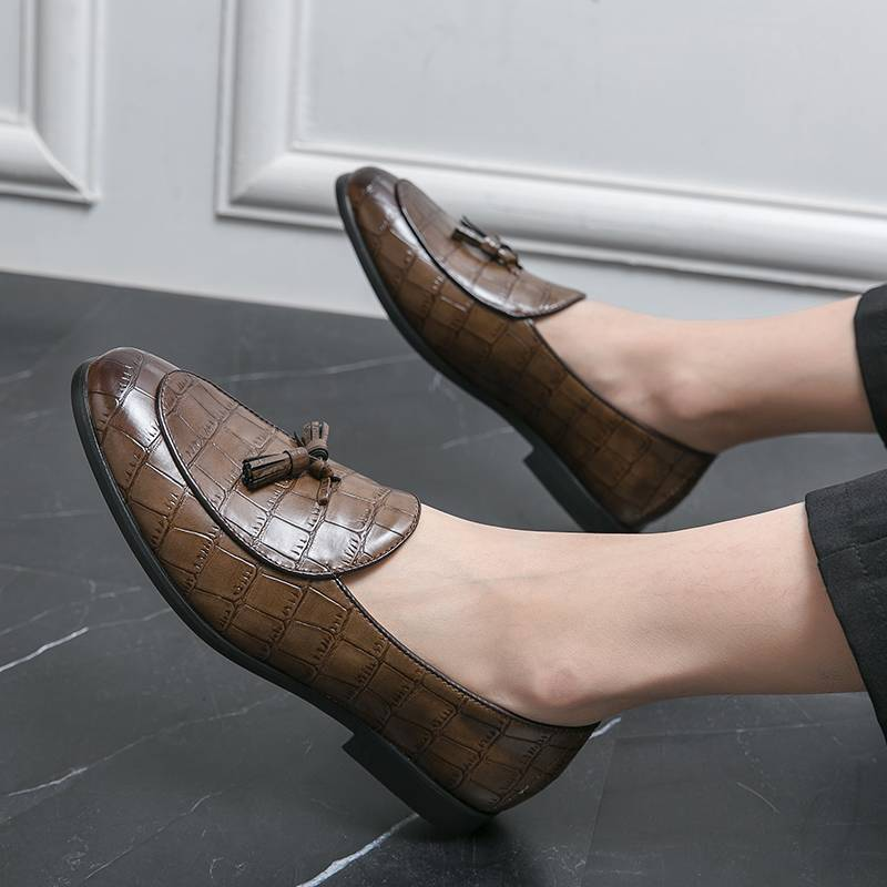 Mens Dress Shoe Fashion Male Loafers Business Wedding Shoe Men Black Elegant Classic Man Formal Social Men's_voghion.com