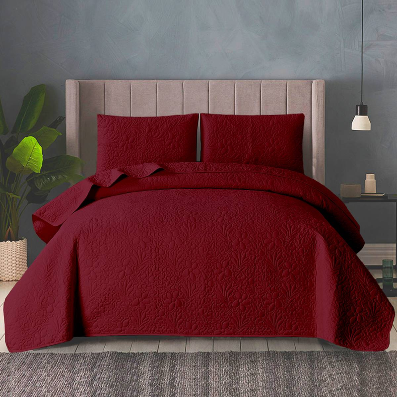 CG05 Five-Leaf Clover Bed Cover Set, Suitable For Bedrooms And Living Rooms (1* Bedspread +2* Pillowcase, No Duvet Core Or Pillow Core)_voghion.com