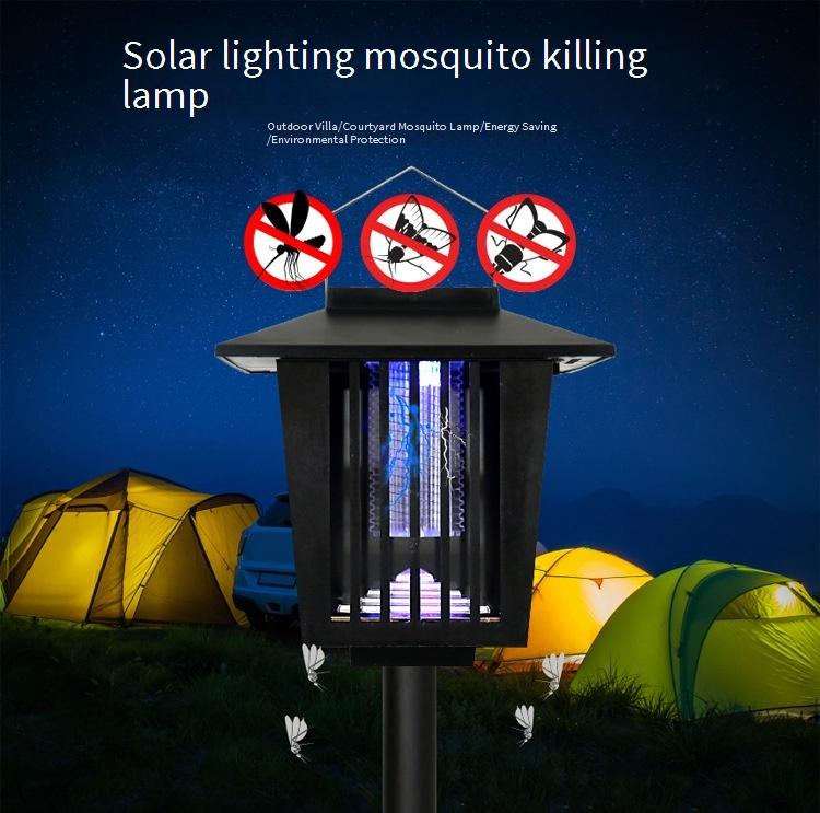 Lampada antizanzare a energia solare - Lampada antizanzare a LED per esterni con design impermeabile per giardino, patio e campeggio_voghion.com