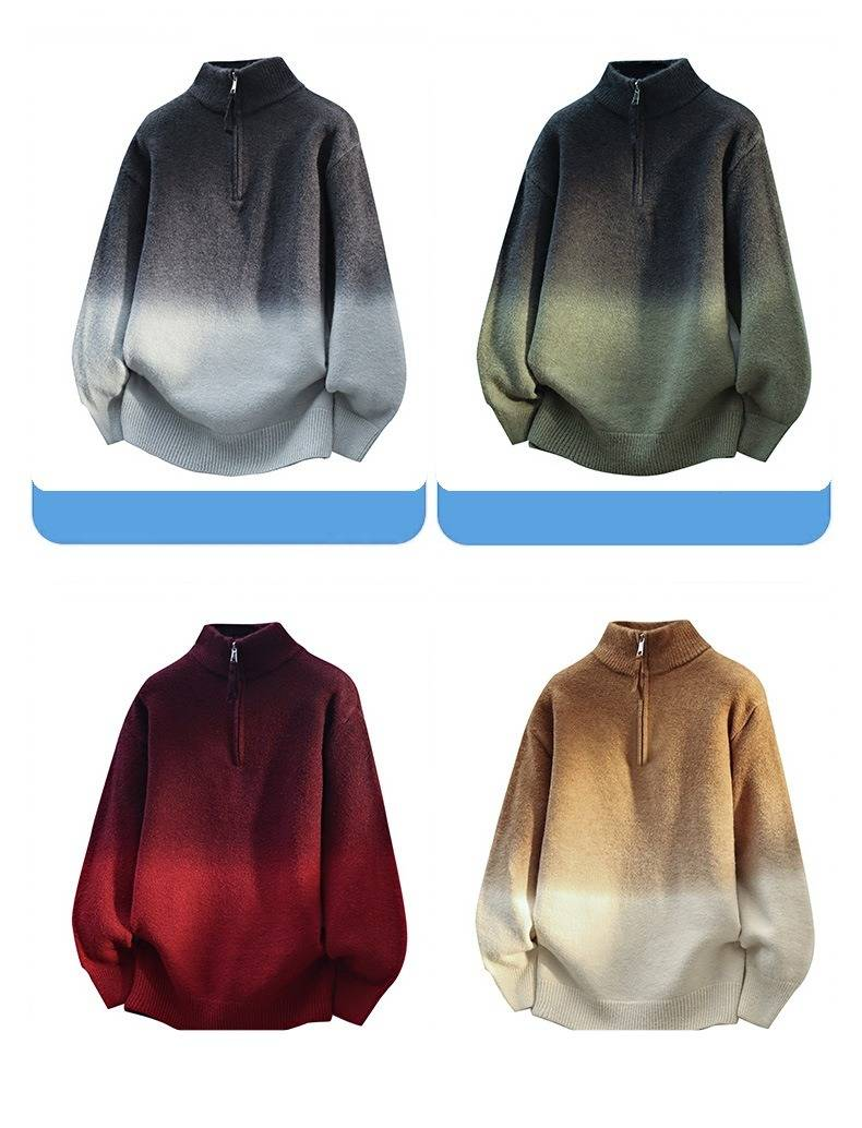 Men's Casual Knit Sweater With Relaxed Fit, Round Neck Long Sleeve, Breathable & Soft, Oversized Pullover For Autumn & Winter_voghion.com