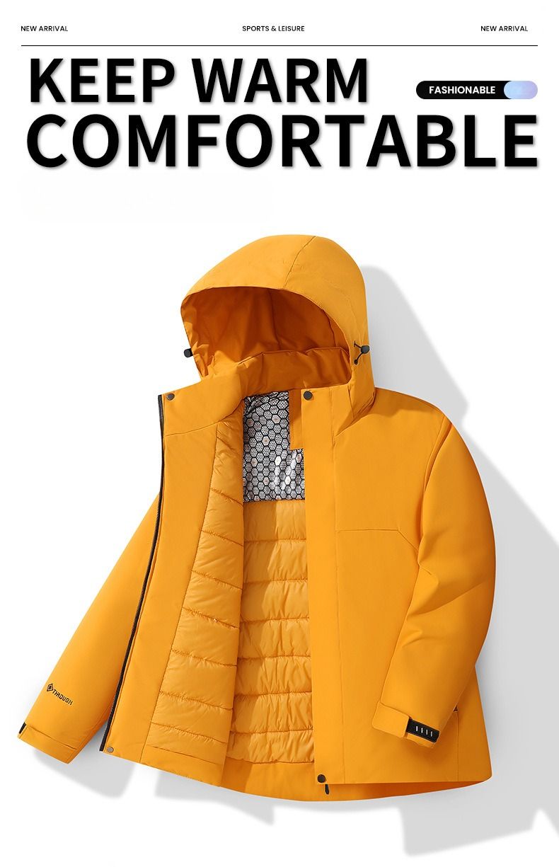 Unisex Winter Puffer Jacket – Waterproof & Windproof Coat With Detachable Hood & Multiple Pockets (M-5XL, 12 Colors For Urban & Outdoor)_voghion.com