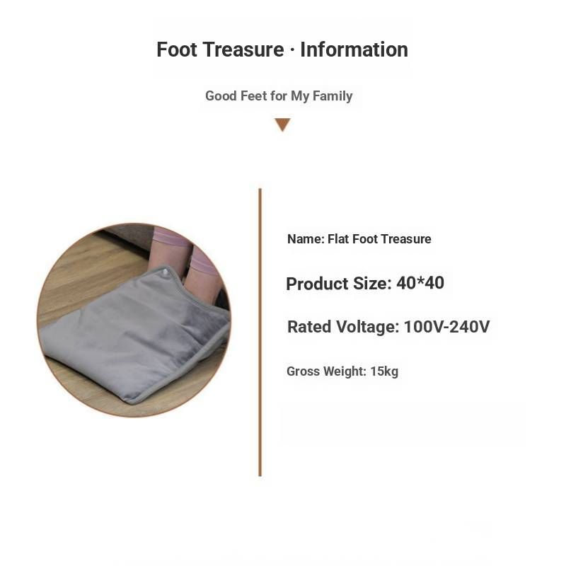 Under Desk Heated Foot Mat – Soft Plush Surface & Energy-Efficient Heating For Home/Office (Grey/Brown, Single/Double Sizes)_voghion.com