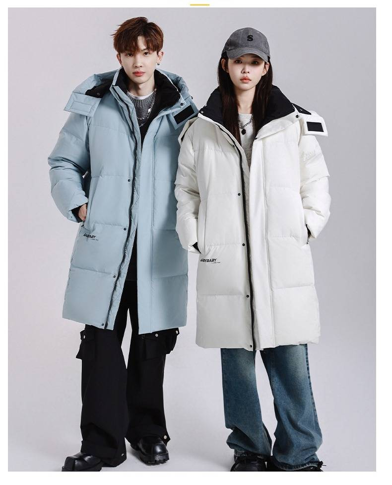Piumino unisex di media lunghezza – Cappotto invernale in piuma d'oca con potere riempitivo 600+ (impermeabile, antibatterico, vestibilità slim) – Streetwear alla moda_voghion.com