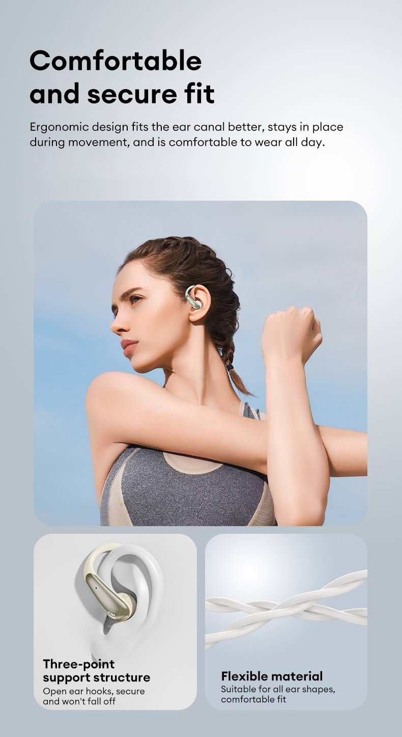 Orijinal Lenovo LK40 Kulak Üstü Bluetooth V5.4 Kulaklıklar Açık Tip Yüksek Kaliteli Gürültü Önleyici Kulaklıklar Koşu İçin Özel Spor Kulaklıkları_voghion.com