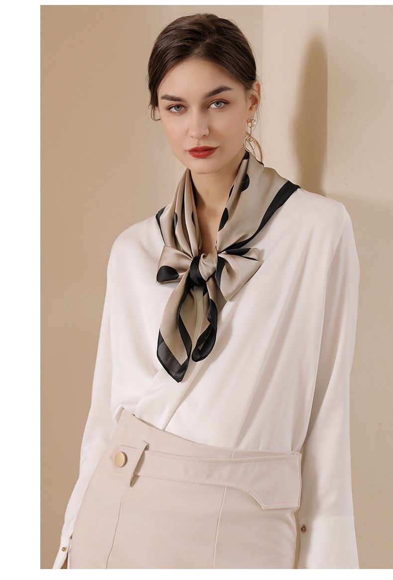 2024 tavaszi/nyári új női selyem naptej fejpánt japán és koreai édes 90 négyzet alakú nyomtatott kendő_voghion.com