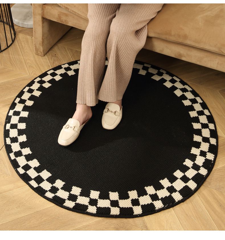 Heemtextil Geometresch Ronn Buedemmatt Modern Einfach Wunnzëmmerteppech Schlofkummer Hängekuerf Drehstullmatt Computerstullmatt Ronn Teppechmatt_voghion.com