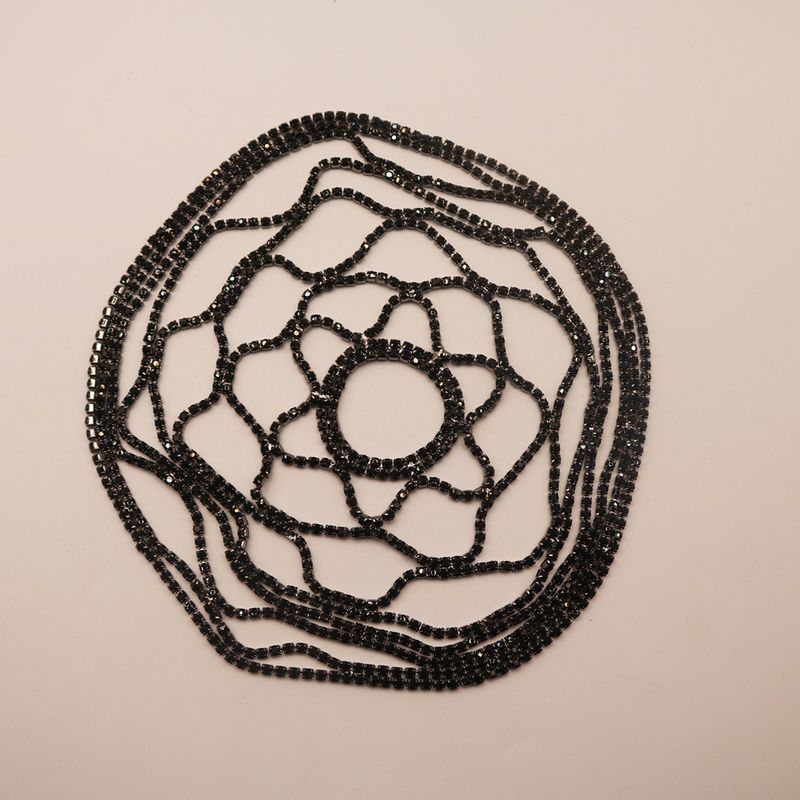 Elegante cerchietto in rete di strass con frange per gioielli da donna, per matrimoni, feste e spettacoli teatrali - Oro, Argento, Nero_voghion.com