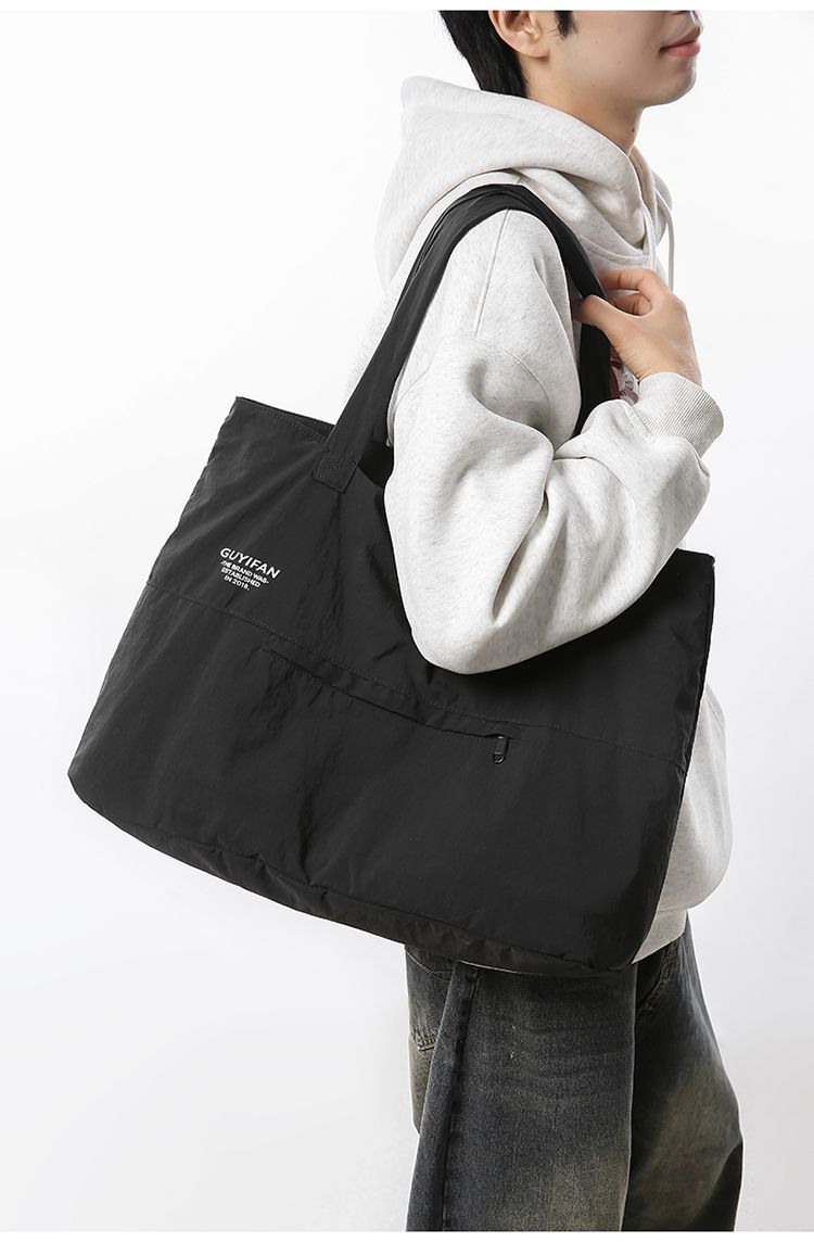 Outdoor Nical Style Original Simplicity Shoulder Waterproof Lightweight Tote Large Capacity Storage Commuter Bag_voghion.com