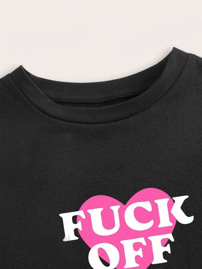 Zomer 2024 Nieuw product Eenvoudige mode bedrukte open navelstreng afslankende onderkant dames top T-shirt_voghion.com