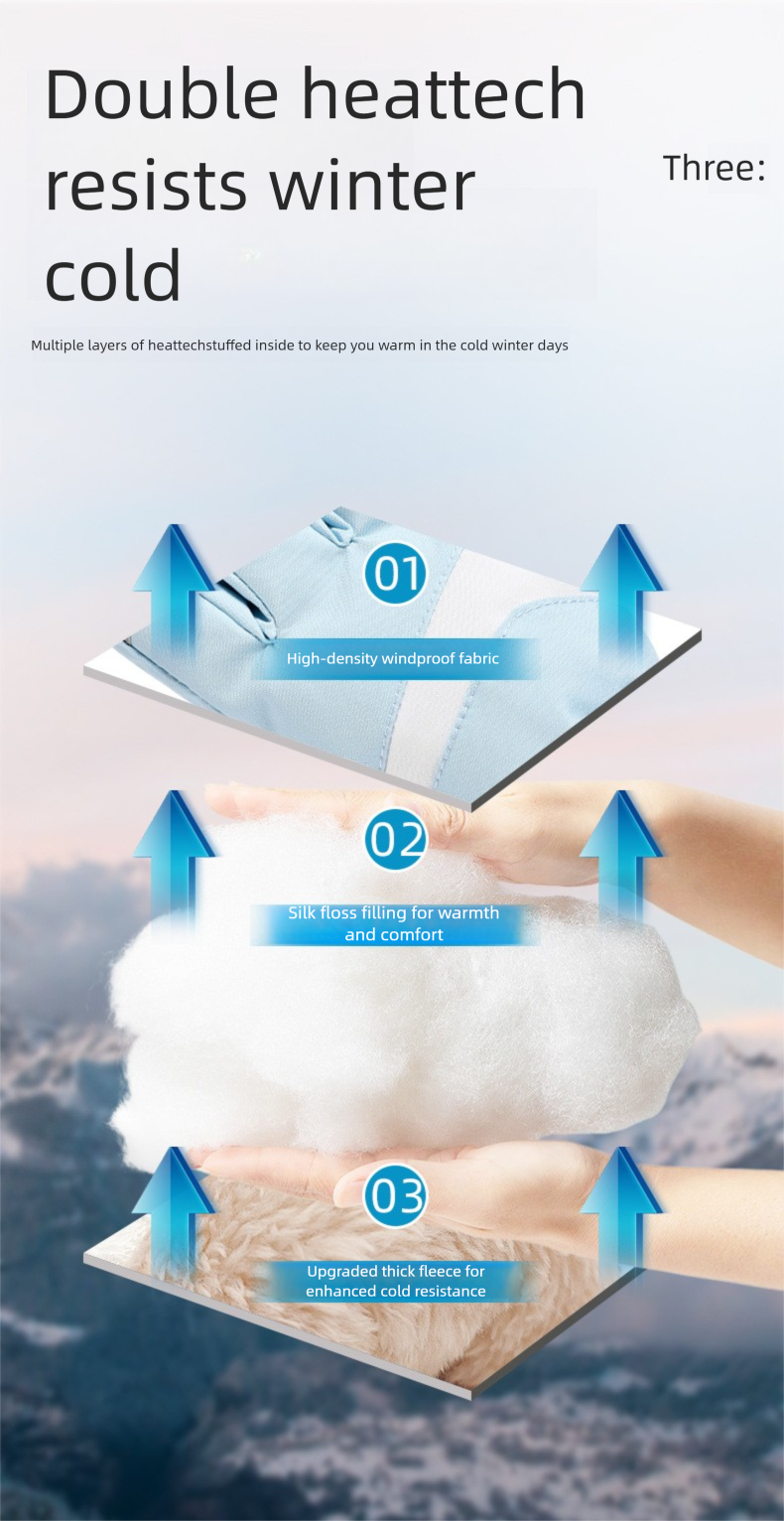 Erwachsene Ski Fleece-gefütterte warme neue Winter Radfahren Reiten Outdoor Männer und Frauen Touchscreen Handschuhe_voghion.com